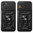 For iPhone 16 Pro Max Case with Slide Camera Lid PC+TPU Kickstand Phone Cover - Black - 2