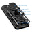 For iPhone 16 Pro Max Case with Slide Camera Lid PC+TPU Kickstand Phone Cover - Black - 3