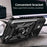 For iPhone 16 Plus Case with Slide Camera Lid PC+TPU Kickstand Phone Cover - Black - 4
