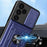 For Samsung Galaxy S24 FE Case PC+TPU Kickstand Phone Back Cover with Camera Slider - Black - 5