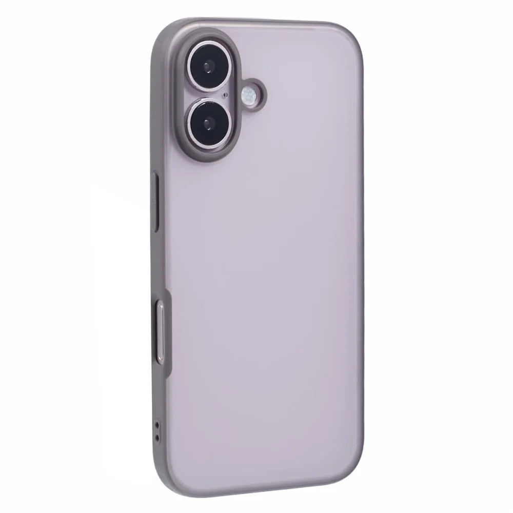 X-LEVEL For iPhone 16 Case PC+TPU Matte Finish Protective Phone Cover - Grey - 1