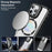 For iPhone 15 Pro Max Case Compatible with MagSafe Lens Frame Kickstand Acrylic+TPU Phone Cover - Black - 2