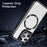 For iPhone 15 Pro Max Case Compatible with MagSafe Lens Frame Kickstand Acrylic+TPU Phone Cover - Black - 3