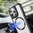 For iPhone 15 Pro Max Case Compatible with MagSafe Lens Frame Kickstand Acrylic+TPU Phone Cover - Black - 4