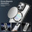 For iPhone 15 Pro Case Lens Frame Kickstand Acrylic+TPU Anti-Drop Phone Cover Compatible with MagSafe - Blue - 2
