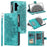 Style 006 For Samsung Galaxy A16 5G / A16 4G Wallet Case PU Leather Phone Cover Mandala Flower Pattern - Green - 1