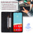 TTUDRCH Style 007 For Samsung Galaxy A16 5G / A16 4G Leather Case RFID Blocking Wallet Stand Phone Cover - Black - 3