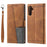 For Samsung Galaxy A16 5G / A16 4G Leather Case RFID Blocking Wallet Stand Phone Cover with Strap - Brown - 1