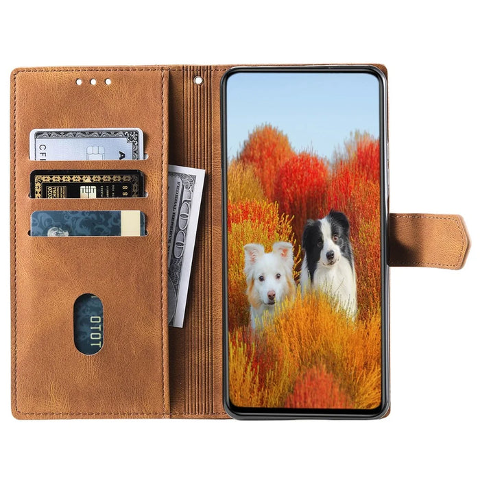For Samsung Galaxy A16 5G / A16 4G Leather Case RFID Blocking Wallet Stand Phone Cover with Strap - Brown - 2