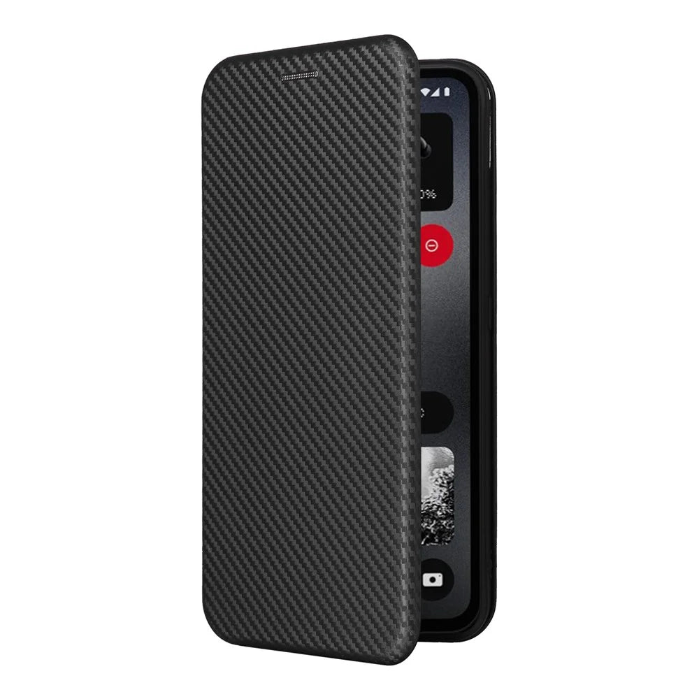 For Nothing CMF Phone 1 Case Carbon Fiber Texture Drop-Proof PU Leather Phone Cover - Black - 7