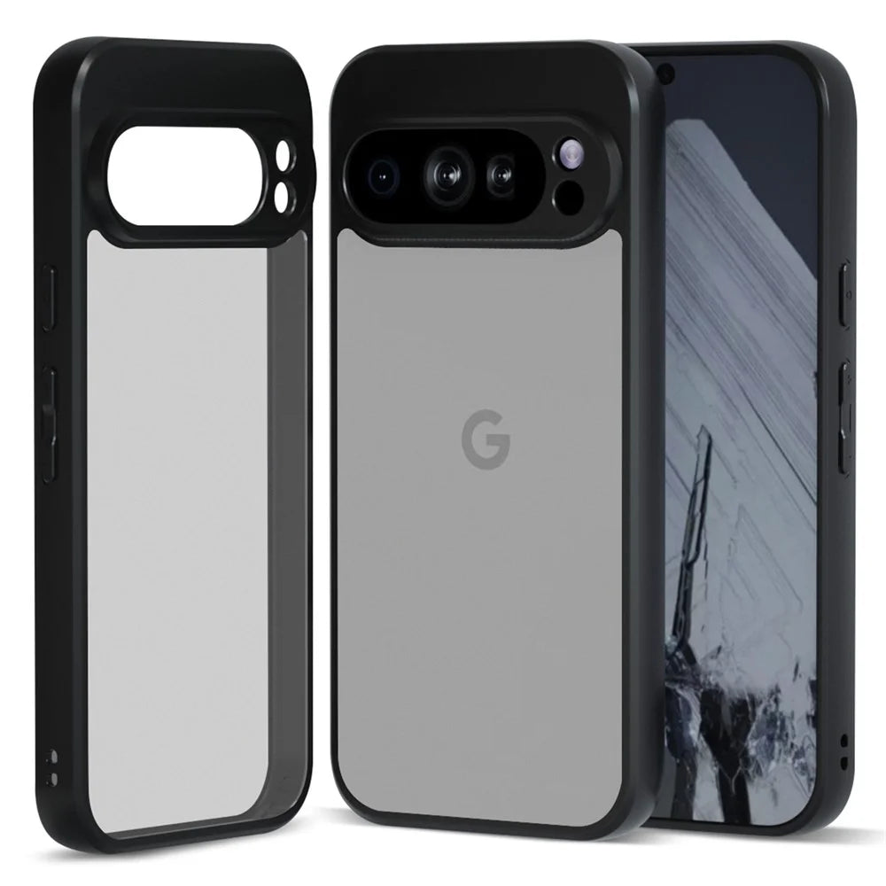 IBMRS For Google Pixel 9 Pro Case Shockproof Anti-Scratch TPU+PC Phone Cover - Matte Black - 1