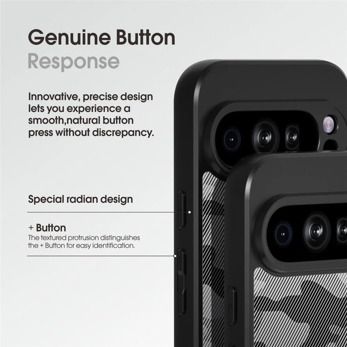 IBMRS For Google Pixel 9 Pro Case Shockproof Anti-Scratch TPU+PC Phone Cover - Matte Black - 4