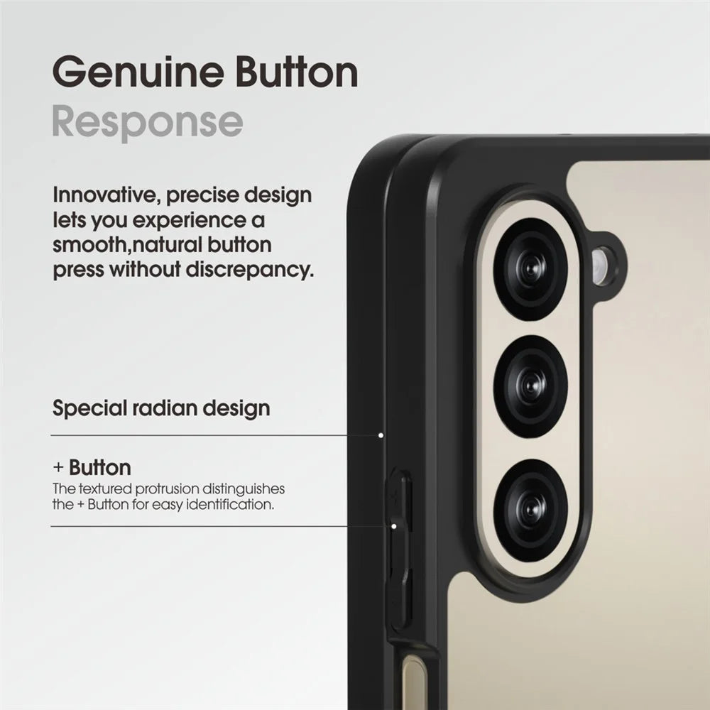 IBMRS For Samsung Galaxy Z Fold5 5G Case TPU + PC Slim Fit Shockproof Phone Cover - Transparent Black - 4