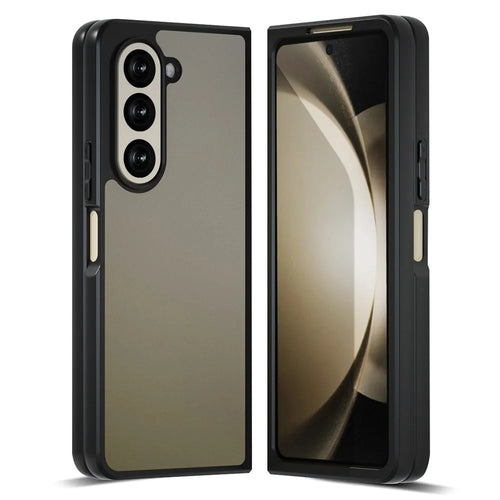 IBMRS For Samsung Galaxy Z Fold6 5G Case TPU + PC Non-Slip Rugged Tough Phone Cover - Matte Black - 1