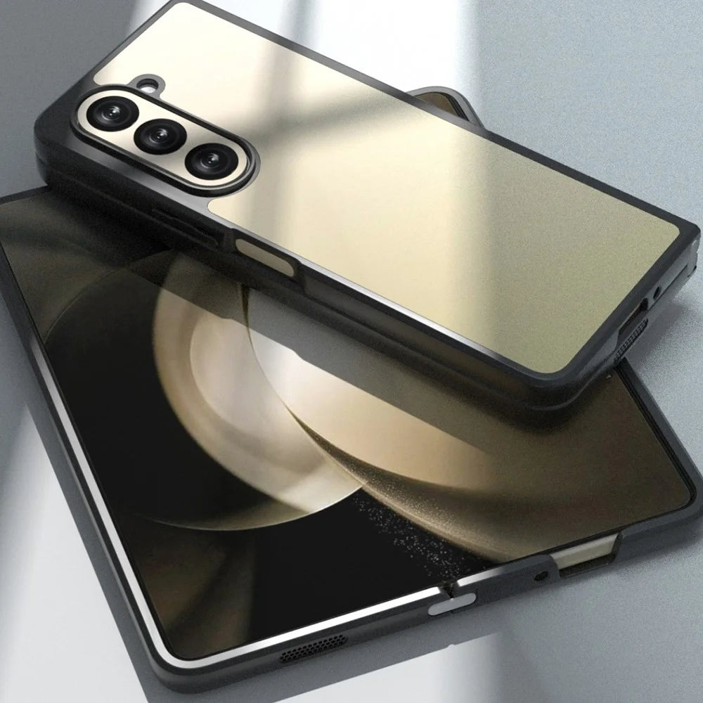IBMRS For Samsung Galaxy Z Fold6 5G Case TPU + PC Non-Slip Rugged Tough Phone Cover - Matte Black - 2