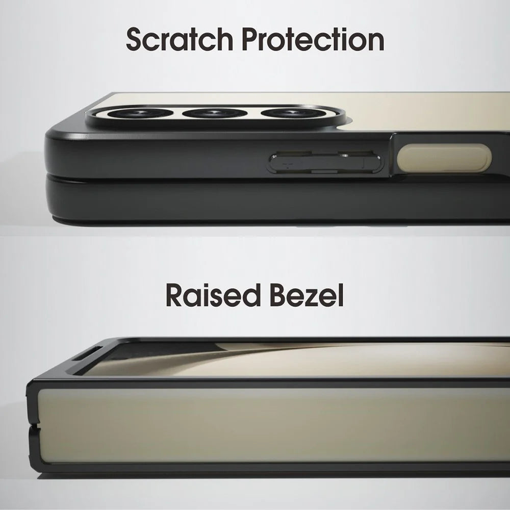 IBMRS For Samsung Galaxy Z Fold6 5G Case TPU + PC Non-Slip Rugged Tough Phone Cover - Matte Black - 3