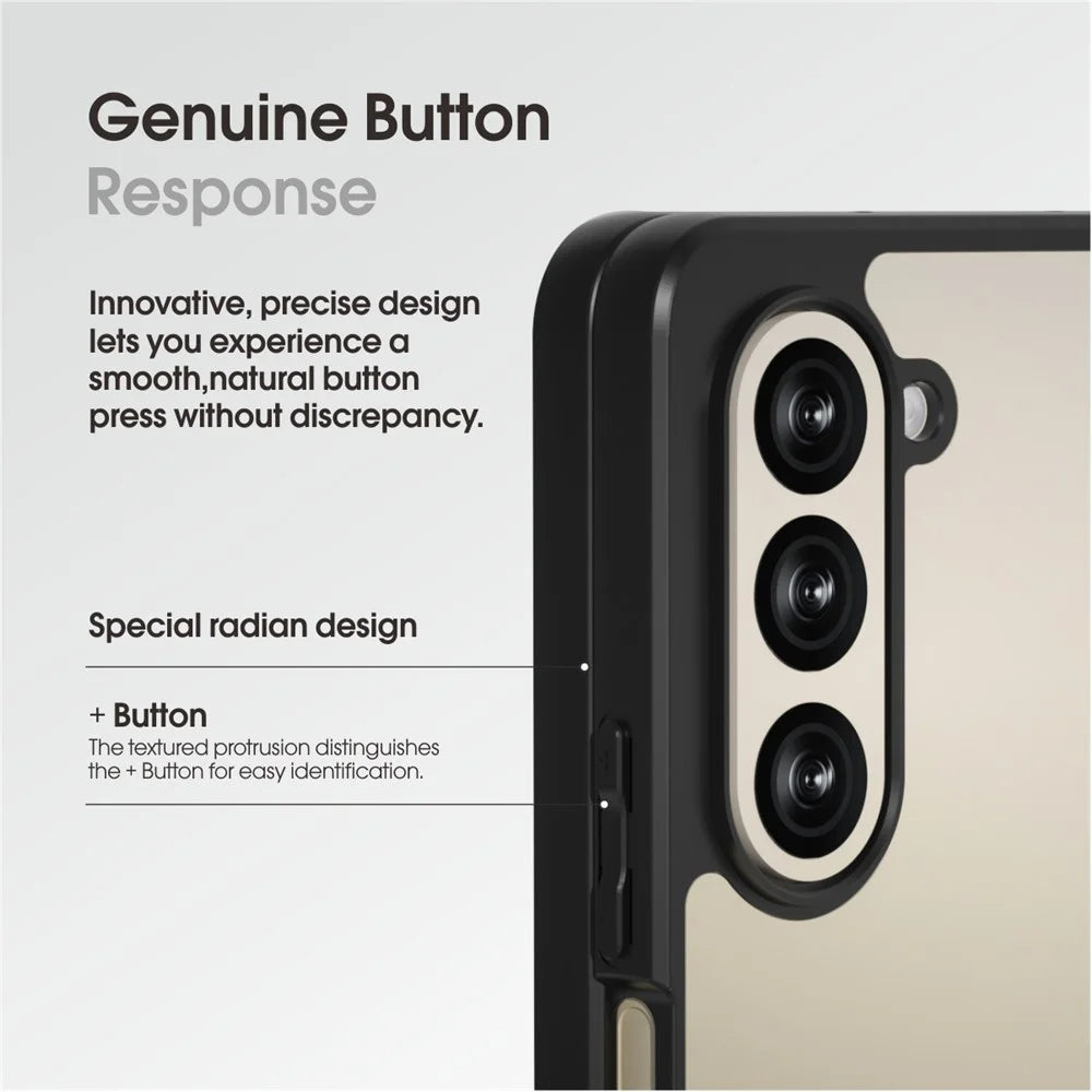 IBMRS For Samsung Galaxy Z Fold6 5G Case TPU + PC Non-Slip Rugged Tough Phone Cover - Matte Black - 4
