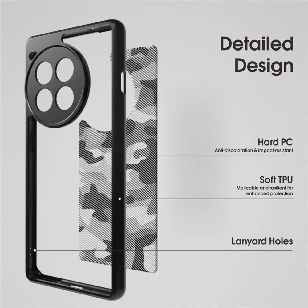 IBMRS For OnePlus Ace 3 Pro 5G Case Protective Hybrid TPU + PC Phone Cover - Artistic Camouflage - 4
