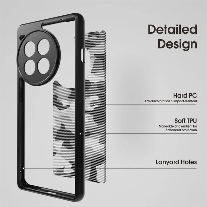 IBMRS For OnePlus Ace 3 Pro 5G Case Protective Hybrid TPU + PC Phone Cover - Artistic Camouflage - 4