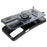 For Samsung Galaxy M35 5G Case PC+TPU Kickstand Phone Protector with Lens Cover - Black - 6