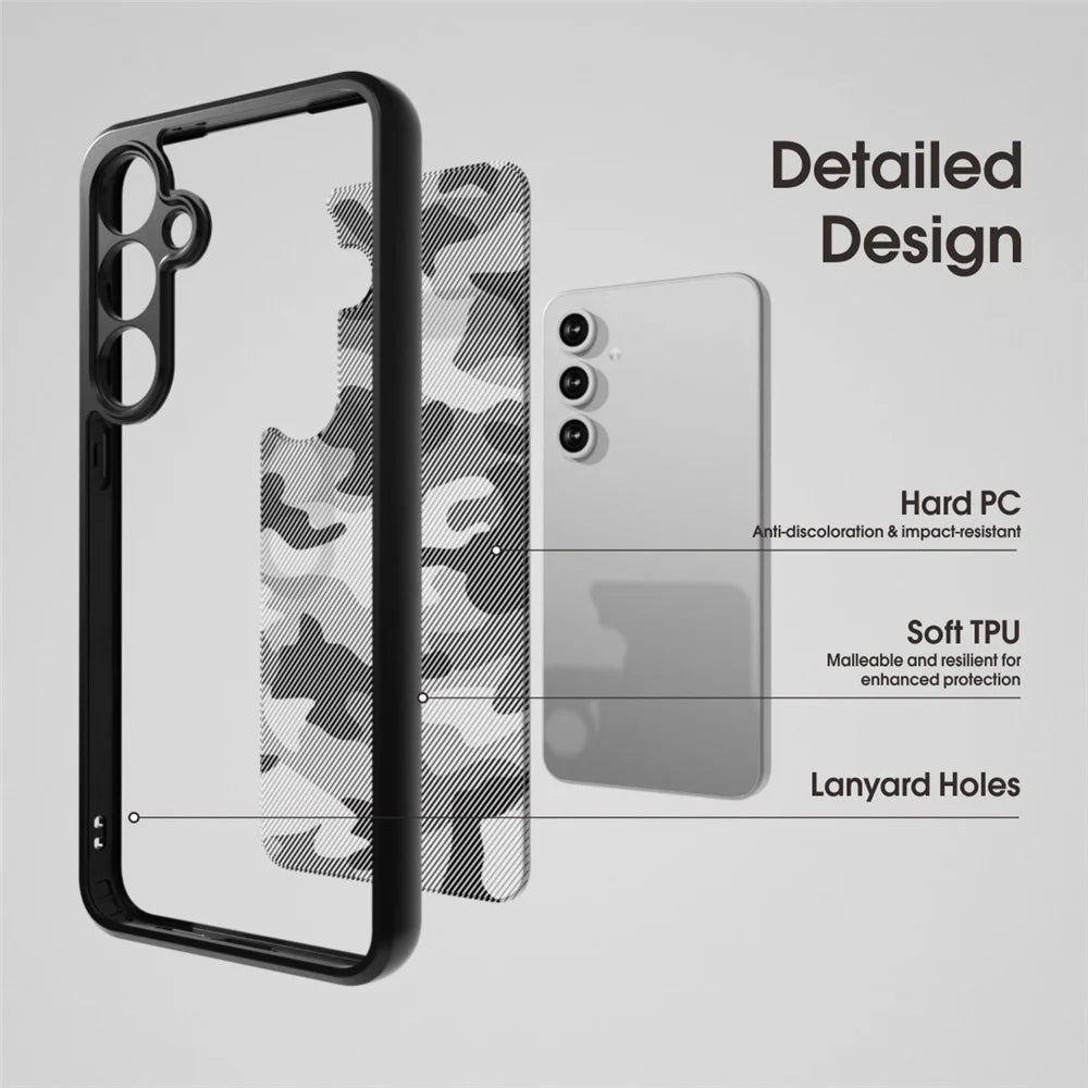 IBMRS For Samsung Galaxy S24 FE Case TPU + PC Armor Shockproof Phone Cover - Artistic Camouflage - 5