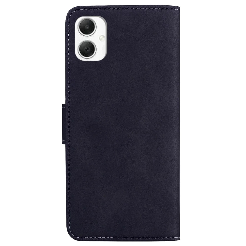 For Samsung Galaxy A06 4G Case Solid Color Leather Wallet Phone Cover - Black - 7