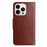 For iPhone 16 Pro Max Leather Case Butterflies Flower Pattern Wallet Stand Phone Cover - Brown - 6