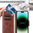 For iPhone 16 Pro Leather Case Butterflies Flower Pattern Wallet Stand Phone Cover - Brown - 4