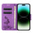 For iPhone 16 Pro Max Case Butterflies Flower Leather Wallet Flip Phone Cover - Purple - 2