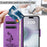 For iPhone 16 Plus Case Butterflies Flower Leather Wallet Flip Phone Cover - Purple - 4