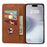 For iPhone 16 Case PU Leather Shockproof Protection Wallet Phone Cover - Brown - 2