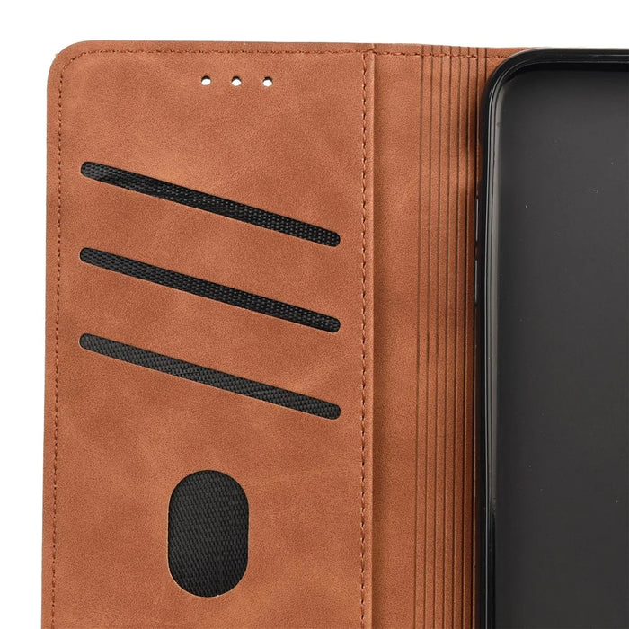 For iPhone 16 Case PU Leather Shockproof Protection Wallet Phone Cover - Brown - 6