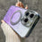 For iPhone 14 Pro Max Magnetic Case Glitter Shockproof TPU + PC Phone Cover Bling Rhinestone - Purple - 2