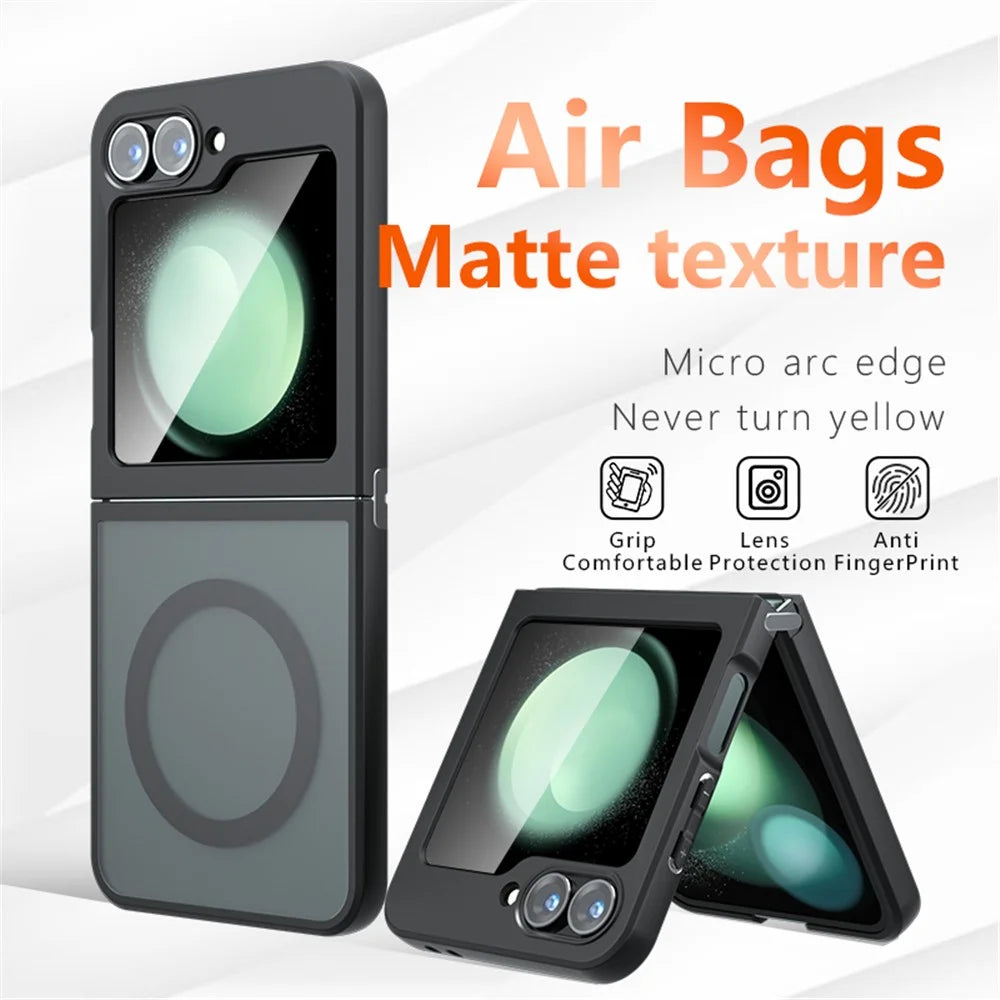 For Samsung Galaxy Z Flip7 FE 5G / Z Flip6 5G Case Magnetic Case Skin-Touch TPU+PC Phone Cover - 2