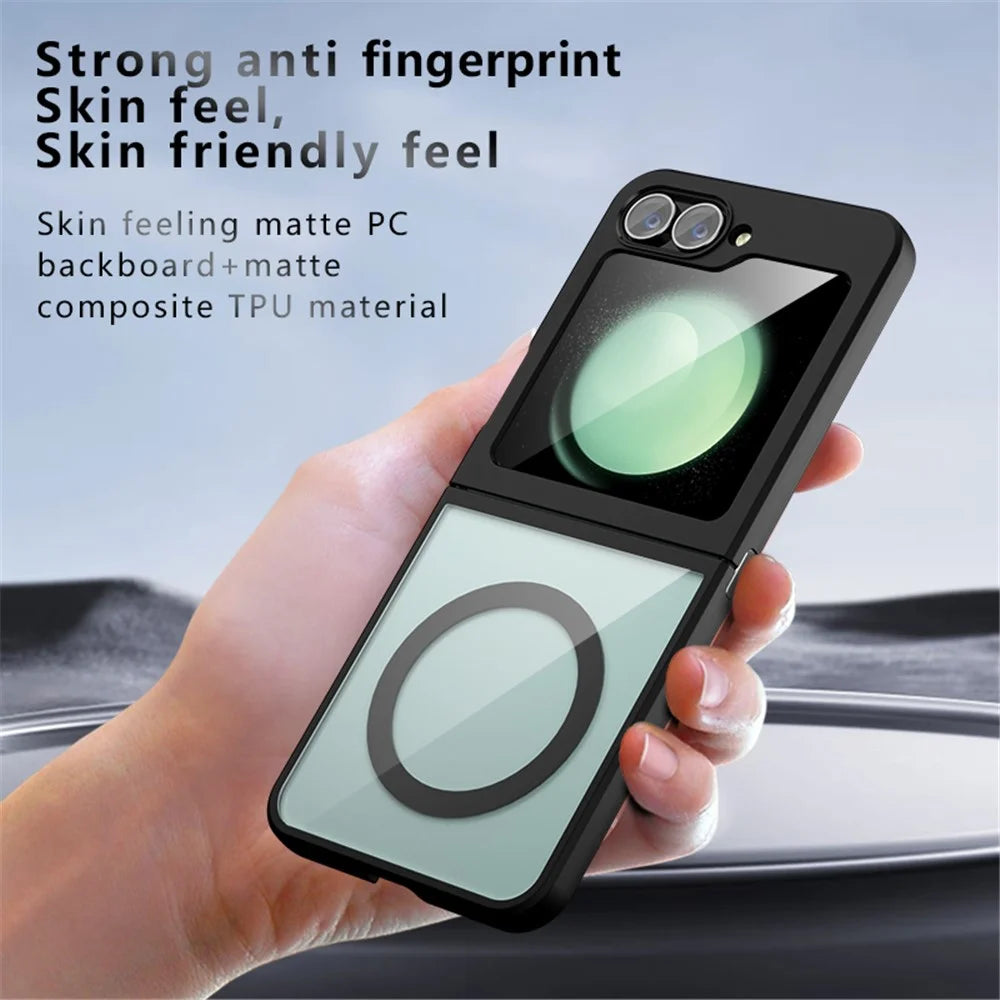 For Samsung Galaxy Z Flip7 FE 5G / Z Flip6 5G Case Magnetic Case Skin-Touch TPU+PC Phone Cover - 7
