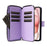 R20 For iPhone 15 Case Zipper Pocket PU Leather Cover with 9 Card Slots - Purple - 3