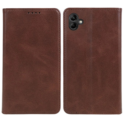 For Samsung Galaxy A18 5G / A18 4G / A17 5G / A17 4G / A06 4G / A06 5G Case Leather Wallet Phone Cover Calf Texture Hidden Magnetic Closure - Brown - 1