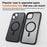 For iPhone 15 Plus Case Compatible with MagSafe TPU+PC Skin-Touch Phone Cover - Black - 4