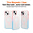 For iPhone 14 / 13 Magnetic Case Silky Touch TPU+PC Anti-Drop Phone Cover - Gradient Pink Blue - 6