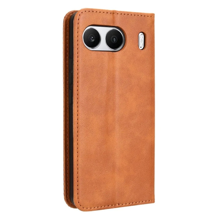 For OnePlus Nord 4 Leather Case Wallet Stand Retro Texture Phone Cover - Brown - 7
