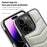 For iPhone 14 Pro Case Compatible with MagSafe RFID Blocking Card Slot Leather Back Cover - Grey - 7