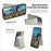 For iPhone 14 Case Case Compatible with MagSafe RFID Blocking Card Slot Leather Back Cover - Grey - 5