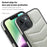 For iPhone 14 Case Case Compatible with MagSafe RFID Blocking Card Slot Leather Back Cover - Grey - 7