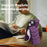 For iPhone 14 Plus Case Compatible with MagSafe RFID Blocking Card Slot Leather Back Cover - Purple - 2