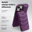 For iPhone 14 Plus Case Compatible with MagSafe RFID Blocking Card Slot Leather Back Cover - Purple - 6