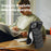 For iPhone 15 Case Card Slot Down Coat Kickstand Leather+TPU Magnetic Phone Cover - Black - 2