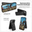 For iPhone 15 Case Card Slot Down Coat Kickstand Leather+TPU Magnetic Phone Cover - Black - 5