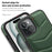 For iPhone 15 Plus Case Compatible with MagSafe RFID Blocking Card Slot Kickstand Phone Cover - Green - 7