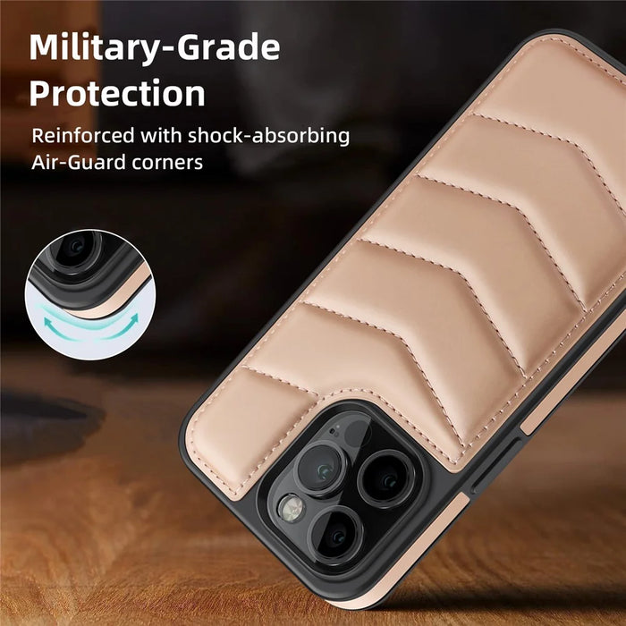 For iPhone 15 Pro Max Magnetic Case RFID Blocking Card Slot Kickstand Leather Back Phone Cover - Pink - 4
