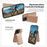 For iPhone 15 Pro Max Magnetic Case RFID Blocking Card Slot Kickstand Leather Back Phone Cover - Pink - 5